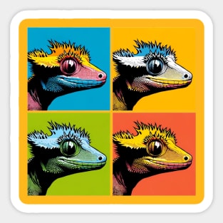 Pop Art Crested Gecko - Cool Lizard Sticker